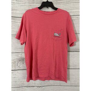 Vineyard Vines Mens Pink Graphic Whale T-Shirt Size S